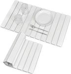 Large Stone Dish Drying Mats for Kitchen Counter, 28"(L)×16"(W), Fast Drying Collapsible Dish Drying Mat, Eco-Friendly Absorbent Diatomaceous Earth Mats for Dishes Bottles Cups, Match Any Countertop
