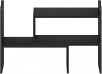 Furinno Classic Desktop Organizer Storage Rack Adjustable Free Style Rotation Display Bookshelf, Espresso 6.7D x 23.7W x 15.67H in