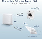 SOPAT Mattress Topper Twin Size Extra Thick Mattress Pad 8-21" Deep Pocket Soft Down Alternative Fill Mattress Protector Pillow Top Mattress Cover (39x75 Inches, White)