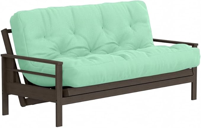 Royal Sleep Products by The Futon Factory 6 inch Foam Futon Mattress - Solid Mint Cover - Twin Size - CertiPUR Certified Foams - Made in USA - Replacement Mattress - (Frame not Included)