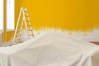 ZUPERIA Canvas Drop Cloth for Painting (Size 4' x10' Feet Pack of 4) Painters Drop Cloth for Painting, Furniture & Floor Protection, All Purpose Thick Canvas tarp with Double Stitched Edges