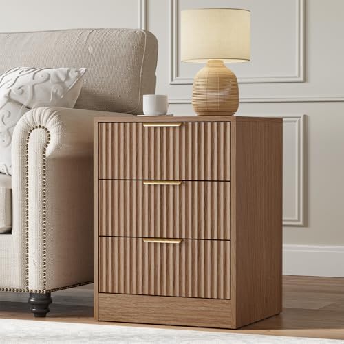 9 Drawer Dresser & 3-Drawer Nightstand Set 3-Piece, Natural Wood丨63 Long Dresser Set Night Stand Set of 2 with Metal Handle, Modern Wood Chest of Drawers Storage Dressers Set for Bedroom