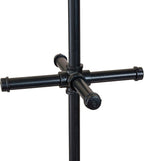 MyGift 64 Inch Industrial Black Metal Freestanding Coat Rack Stand with Realistic Pipe Design and 12 Hooks, Entryway Organizer for Hanging Coats, Hat, Handbags, Scarves