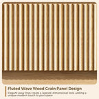 Jocoevol 6 Drawer Fluted Dresser, Modern Chest of Drawers for Bedroom with Hidden Handles, Wood Storage Organizer Cabinet for Living Room & Entryway, Natural Oak (15.7" D x 47.3" W x 31.6" H)