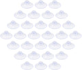 30 Pack Glass Table Suction Cups - 20mm Rubber Suckers Without Hooks