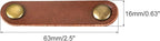 MECCANIXITY Pack of 5 Leather Cable Straps Cord Organizer 63x16mm Portable Cable Leather Clips Light Brown Earphone Cord Management for Cable, Wire