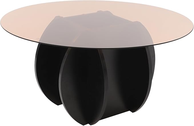 Round Glass Coffee Table for Living Room