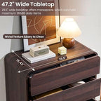 Standifurno Walnut Dresser for Bedroom, Modern 5 Drawer Closet, Freestanding Dressers with Deep Drawers, Large Storage Organizer for Living Room, 29.5’’ W
