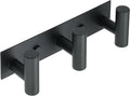 Alise Black Coat Hooks Hat and Coat Rack with 3 Hooks Wall Mount Key Hooks for Robes, Bags, Keys, and Towels,SUS304 Stainless Steel Wall Hooks for Hanging,Self Adhesive or Drilling Mounted
