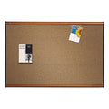 Quartet B243LC Prestige Bulletin Board, Brown Graphite-Blend Surface, 36 x 24, Cherry Frame - color: Light Cherry, size: 36" x 24"