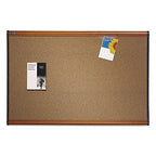 Quartet B243LC Prestige Bulletin Board, Brown Graphite-Blend Surface, 36 x 24, Cherry Frame - color: Light Cherry, size: 36" x 24"