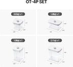 VAKUEN Premium Airtight Food Storage Containers 4-piece/Set, BPA Free, 100% Leak Proof, Keep food fresh up to 5 times longer than non-vacuum storage
