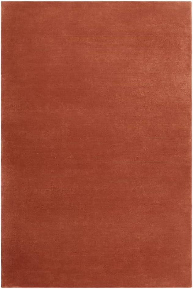 Hand-Tufted Wool Square Area Rug – Soft Premium Wool Carpet for Living Room, Bedroom & Home Décor – 9X9 ft| Brick Red – Durable, Non-Slip Backing, Handcrafted Rug