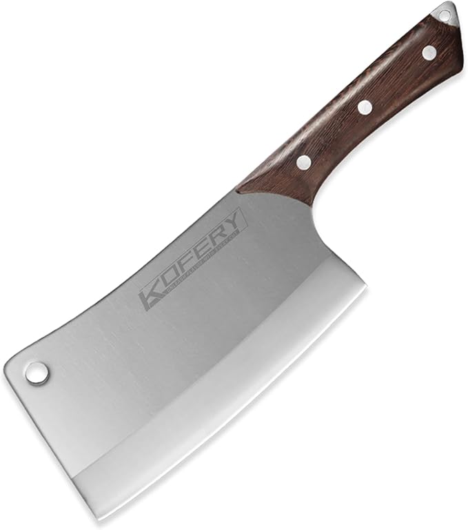 KOFERY 7" Heavy Duty Meat Cleaver for Bone Cutting & Commercial Use