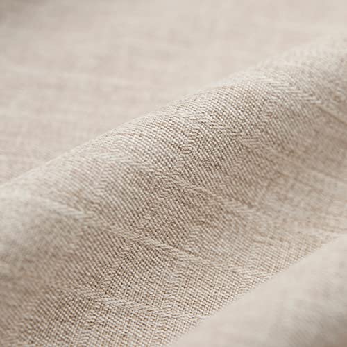 GLORY SEASON Textured Tablecloth Linen-Look Rustic Burlap Style Washable Solid Heavy Weight Lace Trim Rectangle Fabric Table Cloth,Table Cover for Kitchen Dinning Tabletop Decoration55x70 in Beige - size: 70" x 55" (Rectangular)