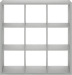 Furinno Cubicle Open Back Decorative Cube Storage Organizer, Light Grey