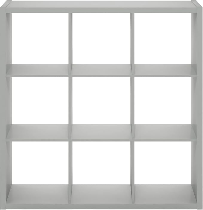Furinno Cubicle Open Back Decorative Cube Storage Organizer, Light Grey