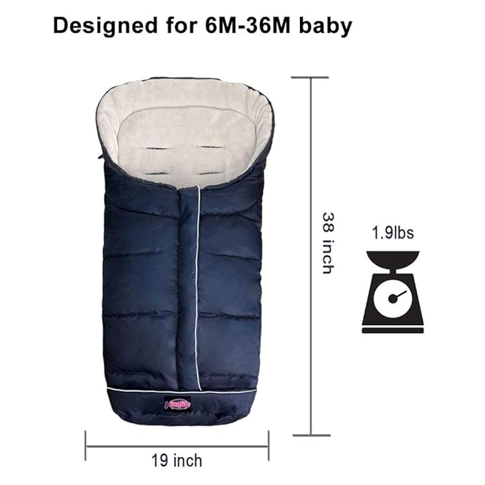 Anti-Kick Winter Waterproof Extendable Baby Bunting Bag Adaptable for Most Strollers Travel Gear Toddler Universal Stroller Footmuff 6-36Months Baby