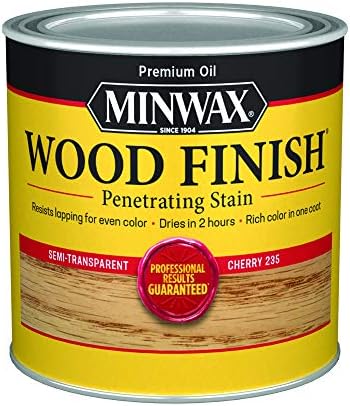 Minwax 223504444 Wood Finish, Cherry Stain, Half Pint