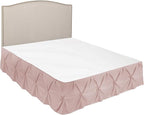 Nestl Blush Pink Bed Skirt Twin Size, Pinch Pleat Twin Bed Skirt, 14" Inch Drop Twin Bedskirt, Hotel Quality Blush Pink Bed Skirts, Premium Microfiber Bedskirt for Twin Bed, Blush Pink Twin Bed Skirt