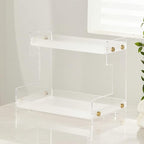FFK Bathroom Organizer Countertop, 2 Tier Bathroom Counter Organizer Kitchen Spice Rack Cosmetic Organizer,Countertop Storage for Bathroom, Kitchen, Living Room, Bedroom, Dressing Table