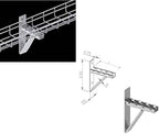 Kable Kontrol Cantilever Wall Bracket – 12” Width - Wire Mesh Tray Cable Management Rack Cords Organizer Cable Basket, Zinc Plated Steel NEC Approved for Network, Fiber Optic, Cabling Accessory
