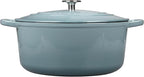 EDGING CASTING Enameled Dutch Ovens Cast Iron Dutch Oven Pot with Lid for Bread Baking, Cook, Dual Handle, 7 Quart, Seasalt