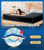 Premium 100% Waterproof Full Mattress Protector, Breathable Cooling 3D Air Fabric Mattress Cover, Soft Hypoallergenic Noiseless Bed Cover Machine Washable Vinyl Free, 8-21'' Deep Pocket (Black)