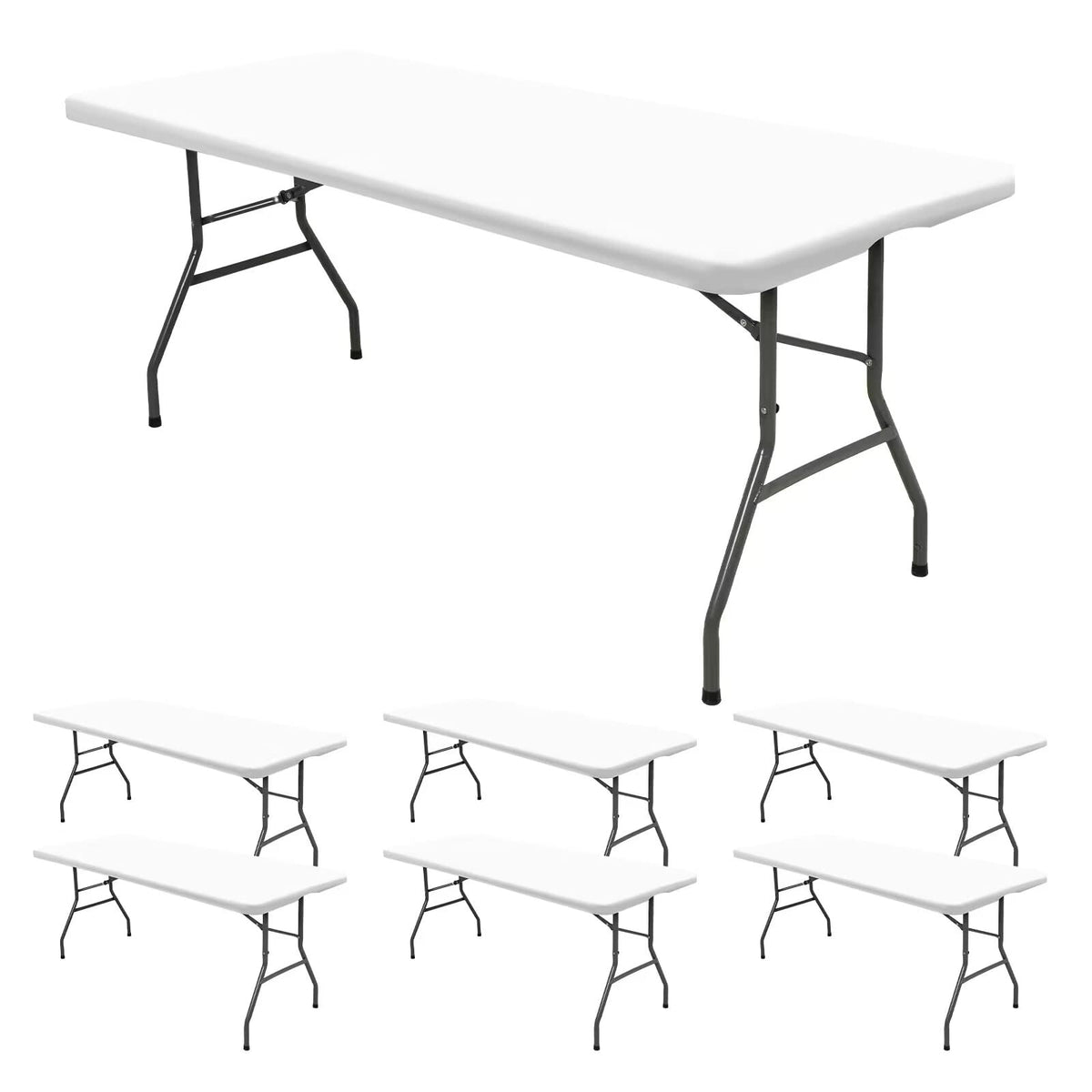 REWOMC 6 Pack Stretch Table Top Cap Cover, Sage Green, 30" x 96"