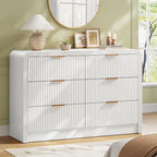 Decofy Fluted 6 Drawers Dresser, 47.2'' Wide Chest of Drawers for Bedroom