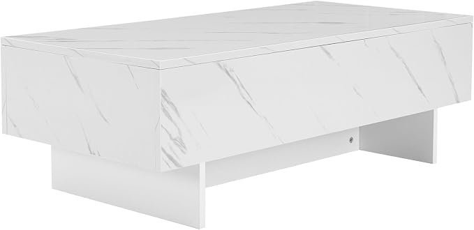 COSVALVE 41" Marble White Cool Coffee Table