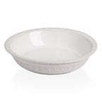 Sweejar Ceramic 11.5 Inches Pie Pan for Baking, Deep and Fluted Porcelain Round Pie Dish, Non-Stick Pie Plate for Pumpkin Pie, Apple Pie, Pie Pots with Morden Farmhouse Design(Beige)