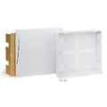 ICC 14” Plastic Structured Wiring Enclosure, Media Enclosure with Cable Wall Cover, Cable Management Box for Distribution of Networking Services, UL Listed TAA Compliant, ICRESDP14E