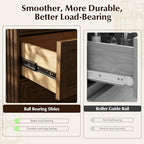 7 Drawers Dresser for Bedroom, 54" Wide Chest of Drawers w/Charging Station