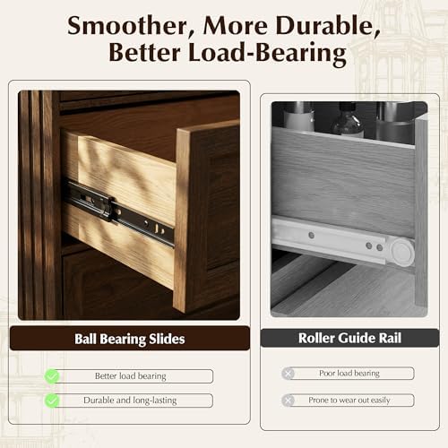 7 Drawers Dresser for Bedroom, 54" Wide Chest of Drawers w/Charging Station