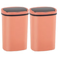 PayLessHere | 13 Gallon Plastic Trash Can | Pink | Automatic Touchless Lid with Motion Sensor | Kitchen Garbage Can with Waterproof Design | for Home, Office, Bathroom | Pack of 2