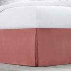 Nestl Pink Clay Bed Skirt Cal King Size - Cal King Bed Skirt 14 Inch Drop - Brushed Microfiber Bed Skirts - Hotel Quality Pleated Bed Skirt - Shrinkage & Fade Resistant