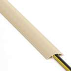 ZhiYo 6ft Cord Hider Floor, Soft PVC Cord Covers for Wires on Floor, Wire Cover to Hide Extension Cords, Cable Cover Protect Cords & Prevent Trips, Cable Cavity: W0.6in x H0.32in, Ivory