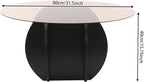 Round Glass Coffee Table for Living Room