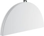 PRO&Family Commercial Round Folding Table, White Top, Powder-Coated Steel Frame, High-Impact Polyethylene Construction, Perfect for Wedding, Party, Shool, Church. (1, 72" Bi-Fold)