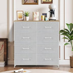 8-Drawer Dresser for Bedroom, Anti-Tip Tall Storage Organizer