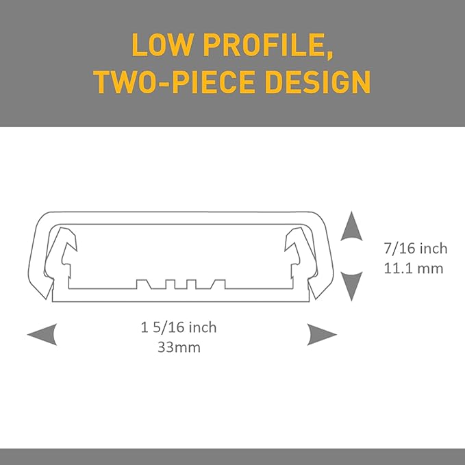 Wiremold Plastic Nonmetallic Raceway, Extending Power, On-Wall Flat Elbow, Ivory, NM6 (Pack of 2)