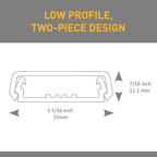 Legrand Wiremold NMW17 Nonmetallic Plastic Raceway for Extending Power, Transition Fitting for 1/2" Conduit, White (1 Pack)
