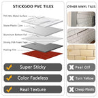 STICKGOO 20 Sheets Peel and Stick Backsplash Tile, Stick on Backsplash for Kitchen and Bathroom, White Marble Look PVC Mixed Metal Silver Self Adhesive Wall Tiles - color: White Marble + Metal Silver
