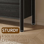 CHUWELL 27.6" Wide Black 3 Drawer Dresser for Bedroom with Solid Wood Legs