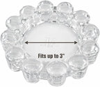 Alice Lane Original Bubble Candle Dish – Chic Clear Glass Candle Dish for Home Decor – Decorative Modern Candle Holder for Small Candles & Diffusers