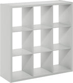 Furinno Cubicle Open Back Decorative Cube Storage Organizer, Light Grey