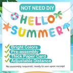 Hello Summer Banner,Summer Party Decorations