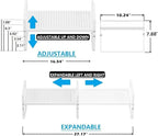 Expandable Shoe Rack Stackable Metal Pantry Storage Shelves Stand Adjustable Height Cabinet Shelf Organizer Racks Spice Shelving(2PACKS/WHITE,LARGE)
