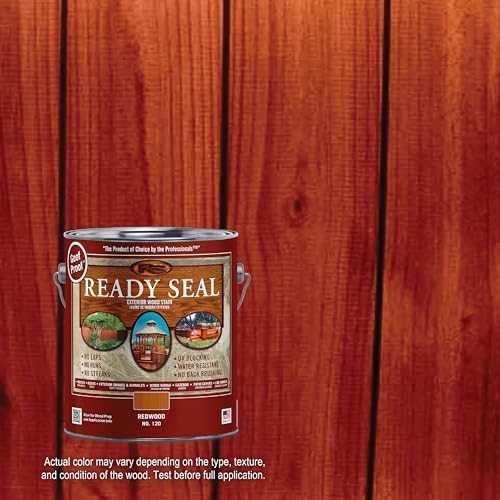 Ready Seal Exterior Wood Stain & Sealer, Redwood, 1 Gallon